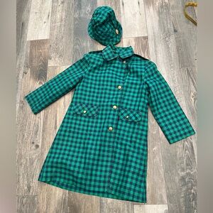 Vintage Bill Atkinson Glen of Michigan girls Dress Coat & Matching Coat Sz 8/10